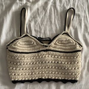 Never worn Zara crochet top